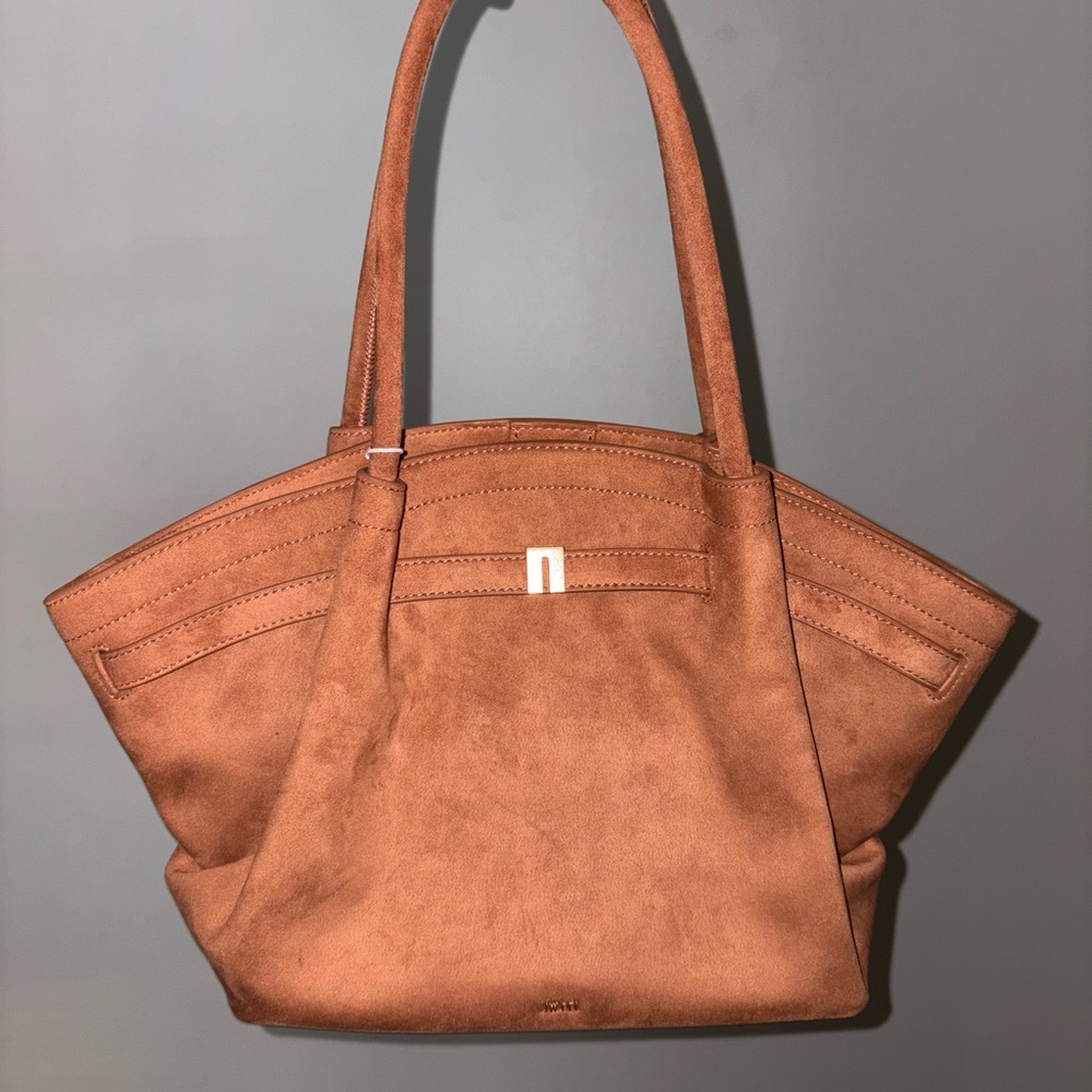 JW PEI Suede Elegant Brown Tote Bag